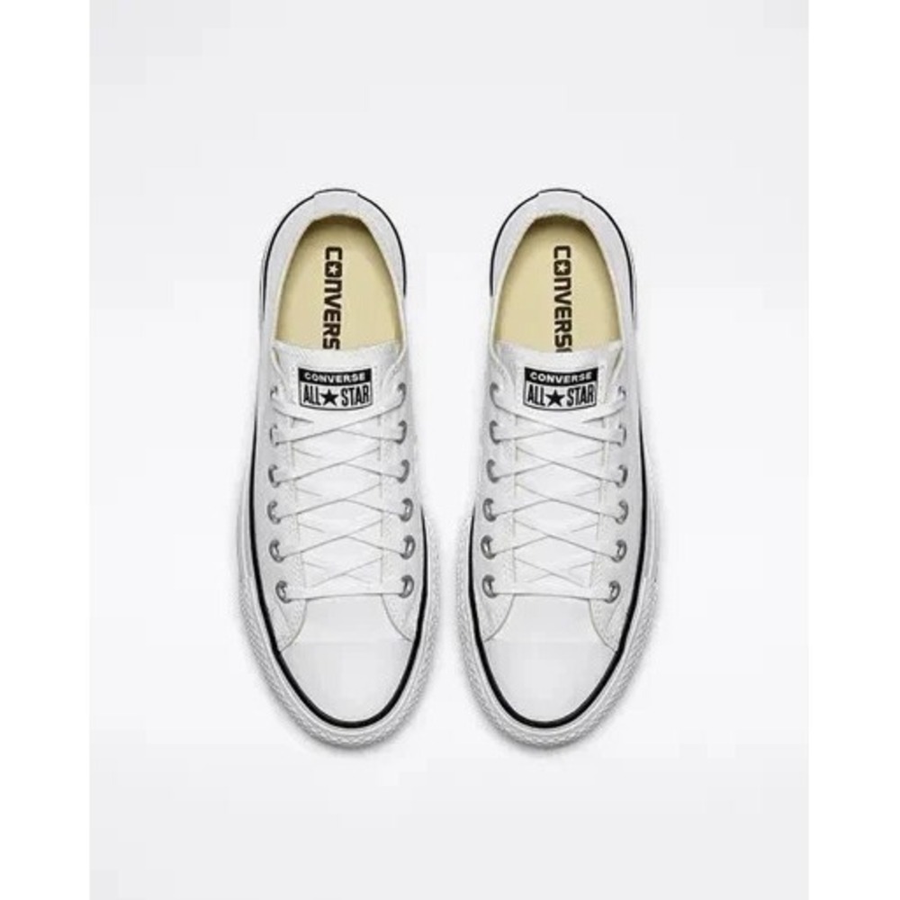 Converse Chuck All Str Platform Lift Low Womens Sz 5.5 White/Black Shoes 560251C - Picture 3 of 5